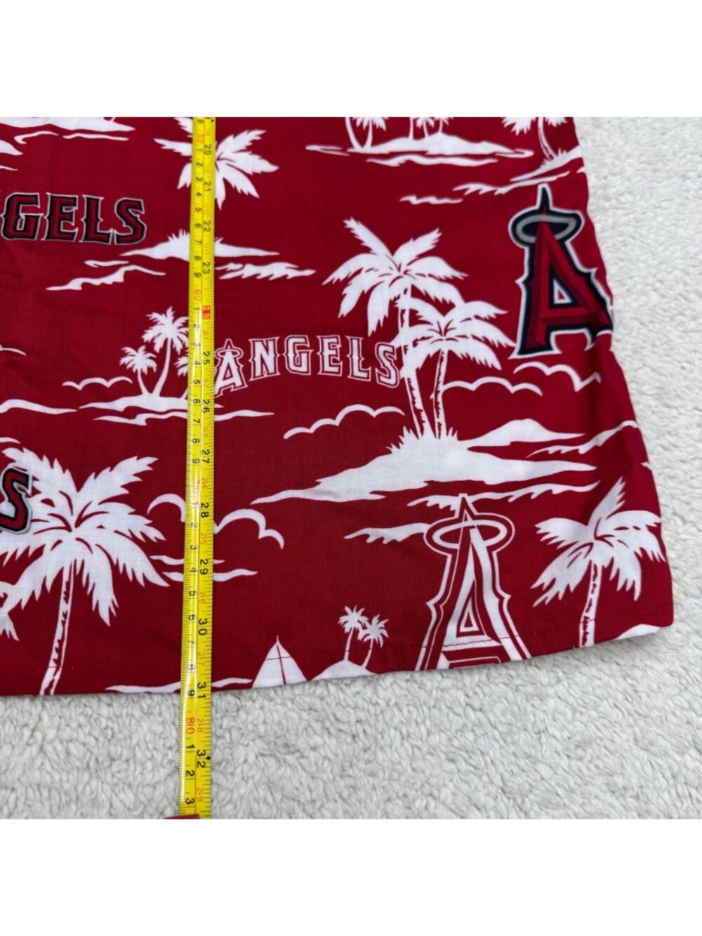 Reyn Spooner Men's Los Angeles Angels MLB SS Hawaiian Shirts Palm Tree, Size XL - Picture 6 of 7
